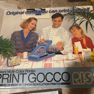 RISO - GOCCO screen printing Paper and cloth kit with TONS of unopened Ink.